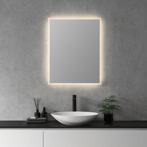 Altair Cassano Rectangle Frameless Modern Bathroom Vanity LED Lighted Wall Mirror