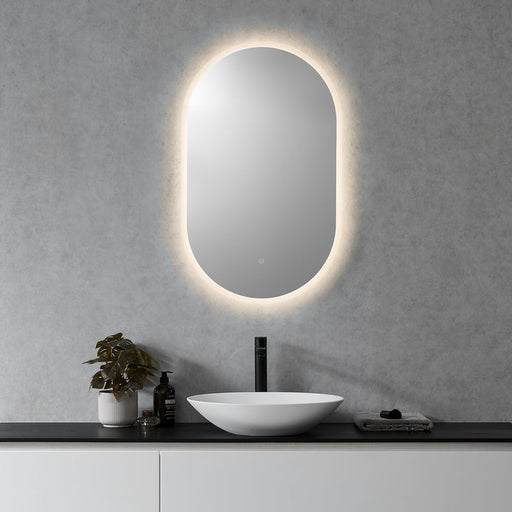 Altair Borgo Oval Frameless Modern Bathroom Vanity LED Lighted Wall Mirror