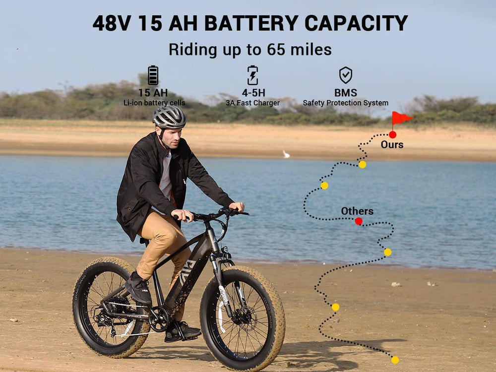 TST Defender 26" Fat Tire Ebike For Adult