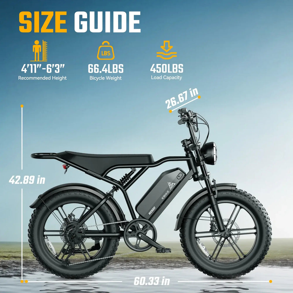 TST R002 20'' 1500W Full Suspension Moped-style Electric Bike