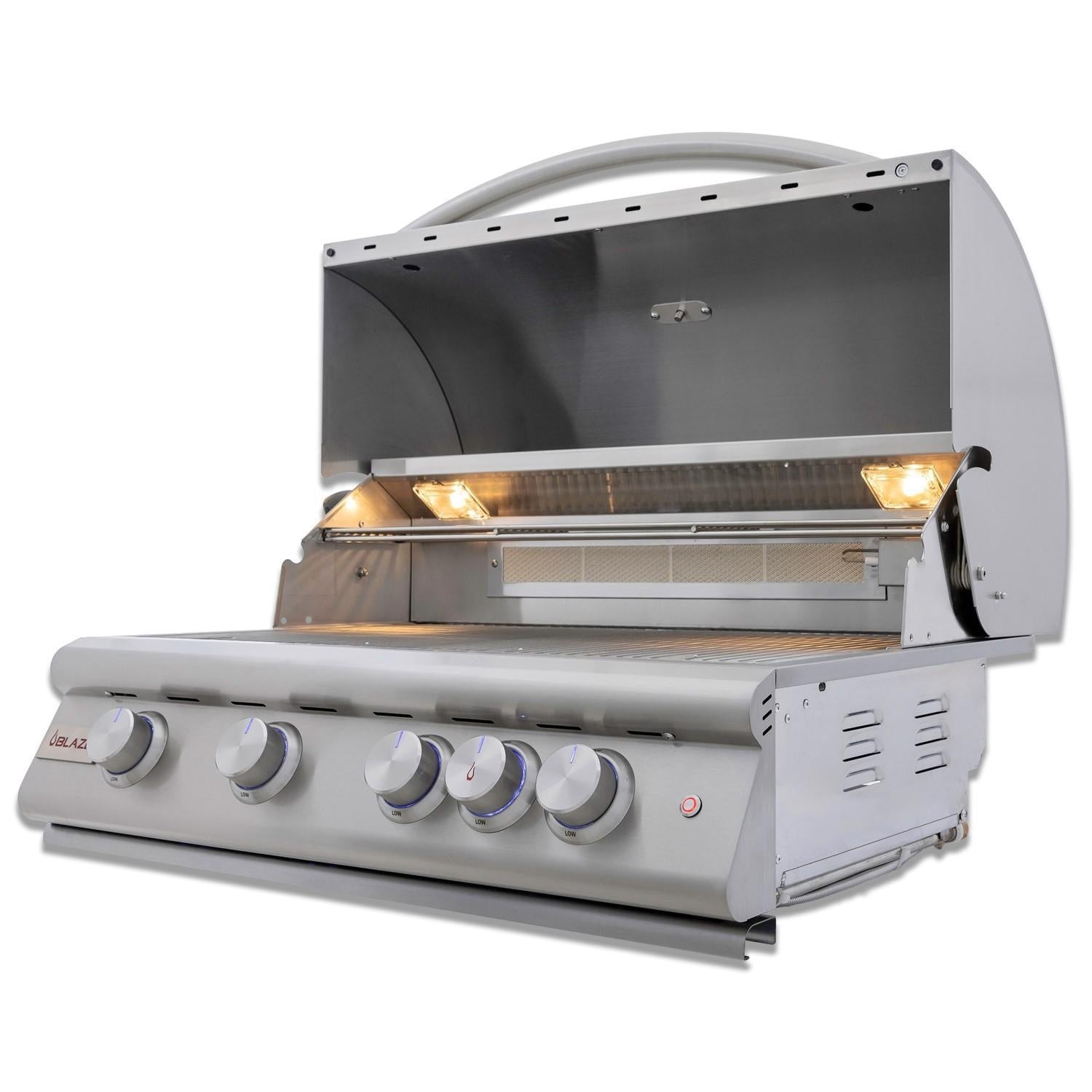 Blaze LTE+ 32-Inch 4-Burner Built-In Natural Gas Grill w/ Lift-Assist Hood & Rear Infrared Burner - BLZ-4LTE3-NG