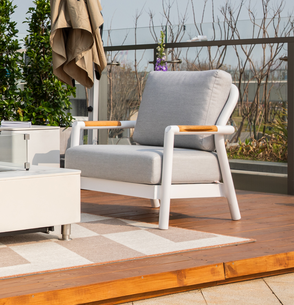 Santorini Outdoor Aluminum Lounge Chair with Sunbrella® Cushions (OS-2