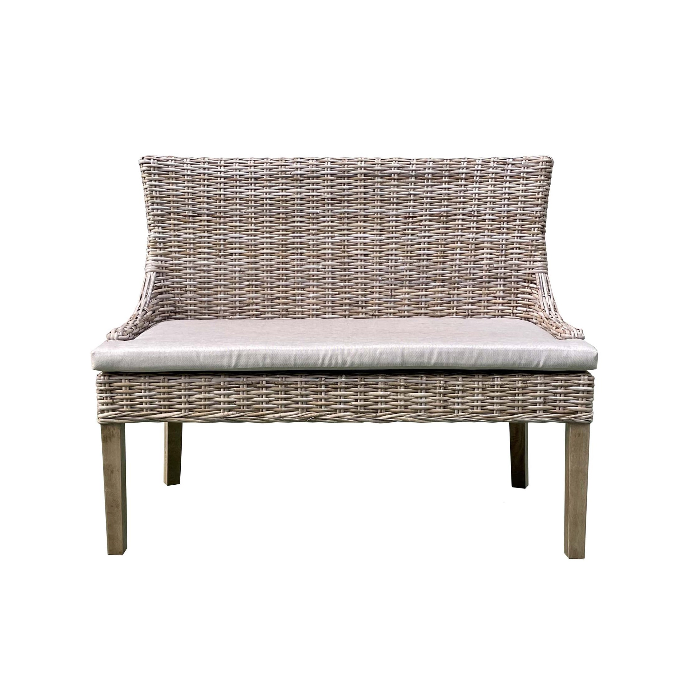 Padmas Alfresco Dining Settee – Sand Fabric or White Fabric ALF23-KUBU-SND