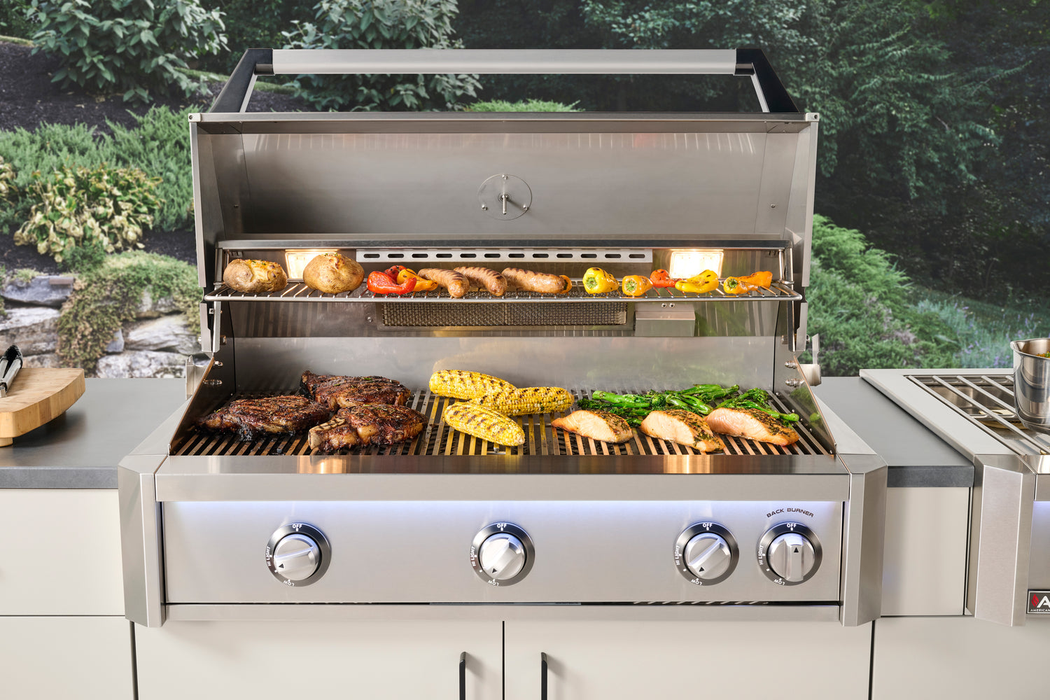 American Outdoor Grill 24" Patio Post "L" Series Gas Grill (With Rotisserie)