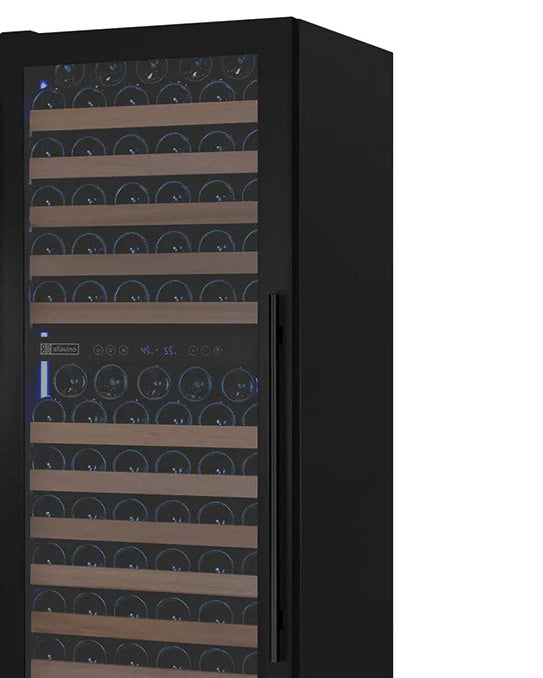 Allavino Reserva Series 172 Bottle Dual Zone Built-in Wine Refrigerator with Black Metal Door - Left Hinge AO VSW71LD-2BL