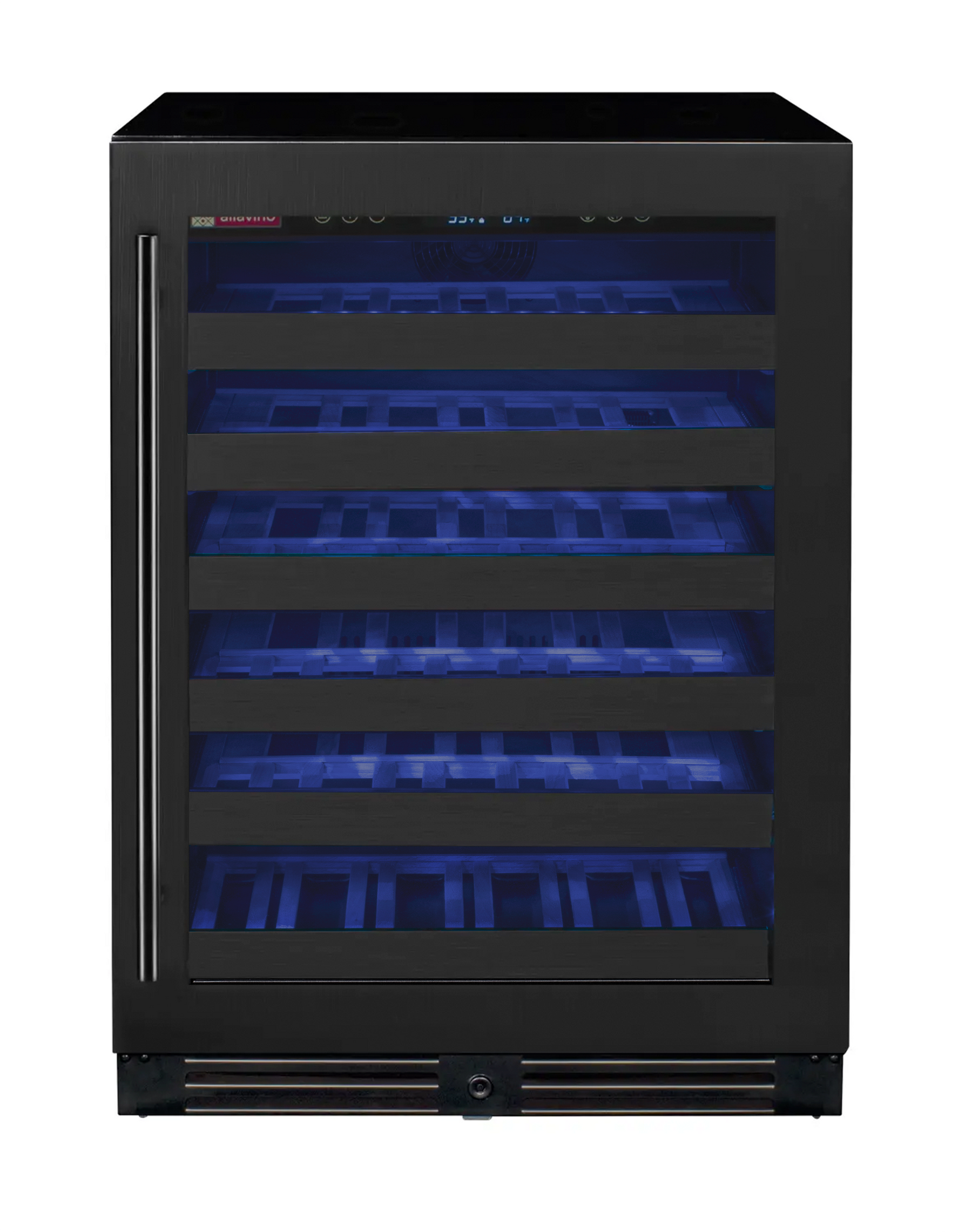 Allavino Reserva Series 50 Bottle Single Zone Built-in Luxury Wine Refrigerator with Black Stainless Steel Door - Right Hinge AO BDW5034S-1BSR