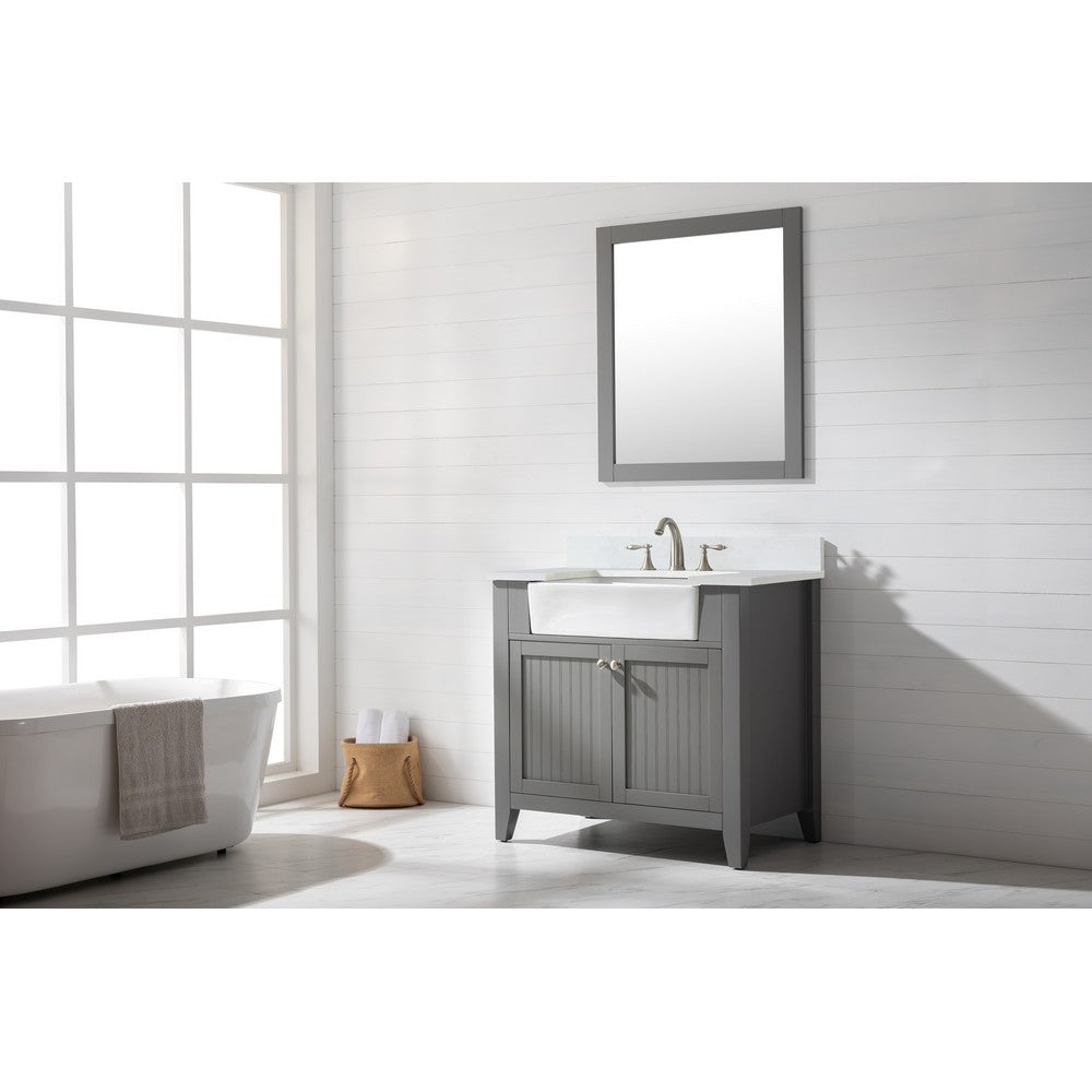 Design Element BK-36-GY Burbank 36 Inch Single Vanity