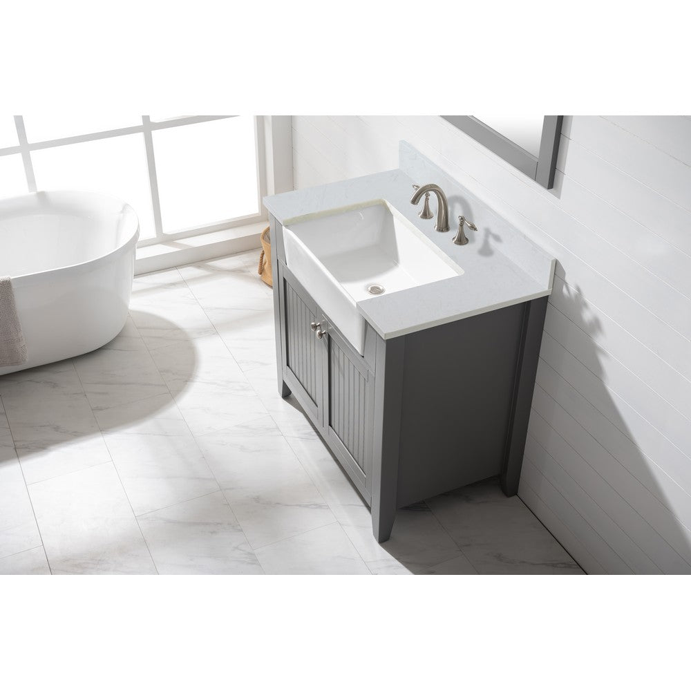 Design Element BK-36-GY Burbank 36 Inch Single Vanity