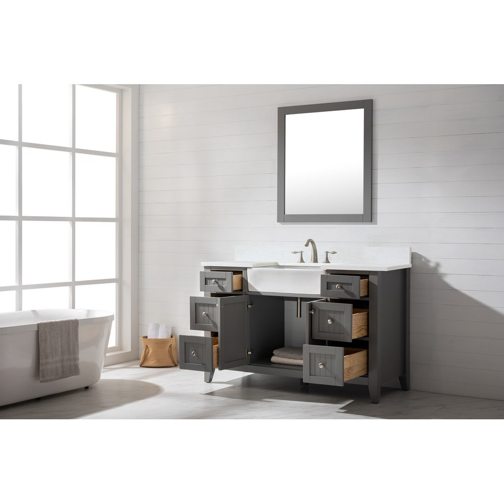 Design Element BK-54-GY Burbank 54 Inch Single Vanity