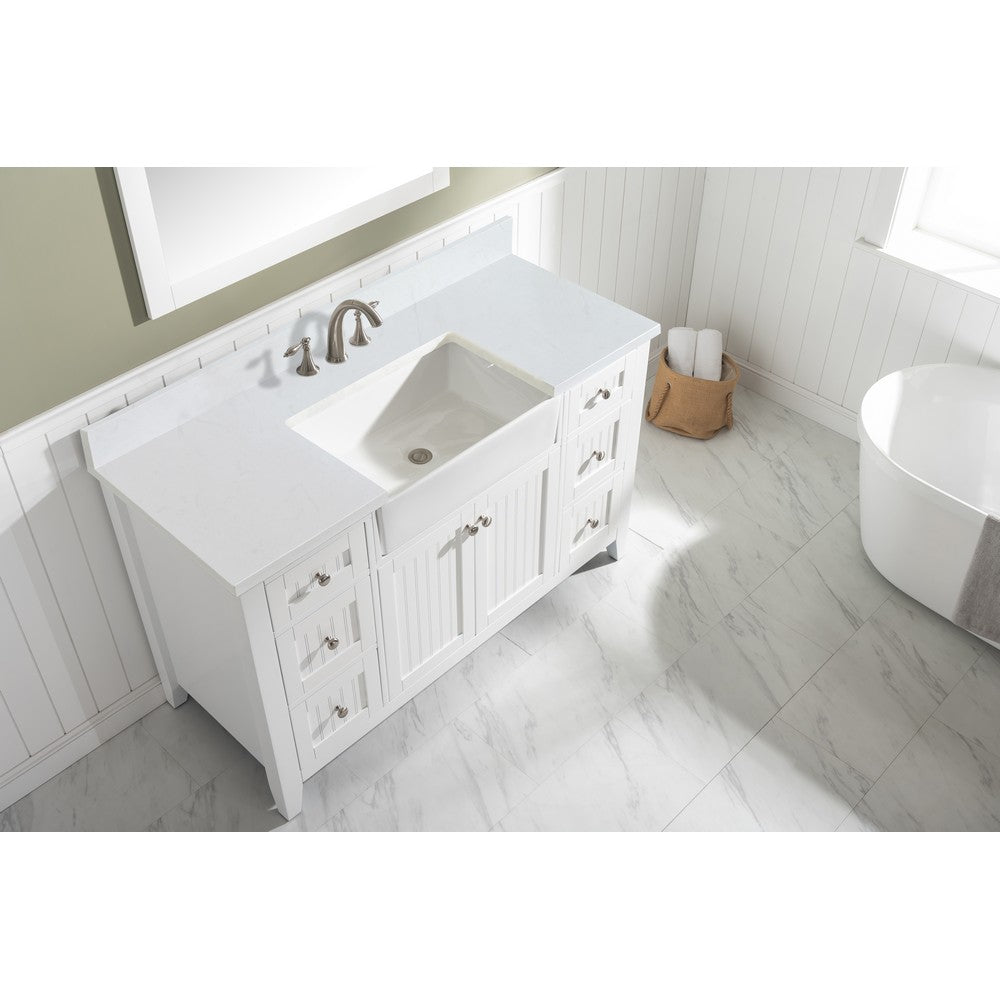 Design Element BK-54-WT Burbank 54 Inch Single Vanity