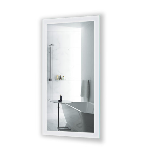 Krugg Bijou 15″ x 30″ LED Bathroom Mirror w/ Dimmer & Defogger | Small Lighted Vanity Mirror