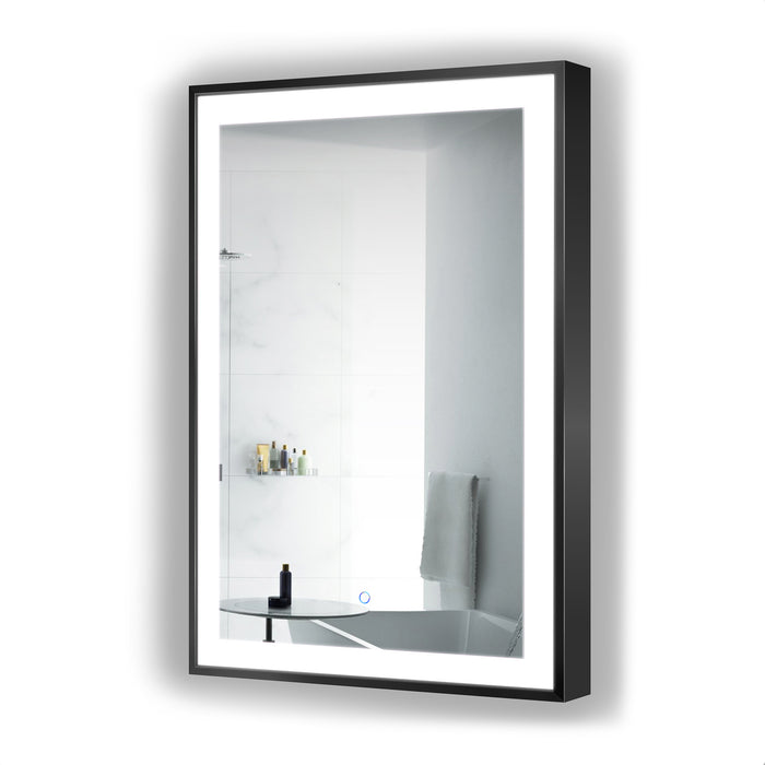 Krugg Soho 24″ X 36″ Black LED Bathroom Mirror SOHO2436B