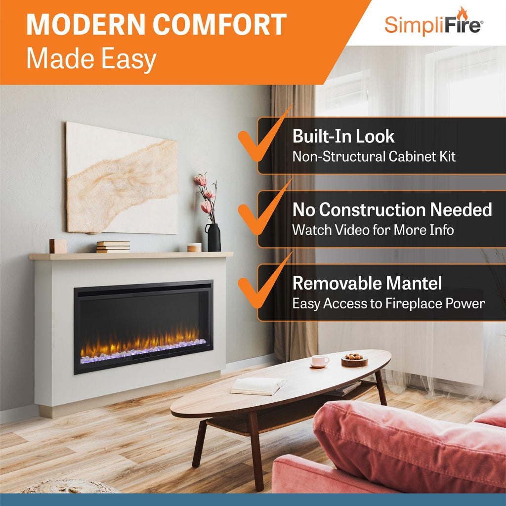 SimpliFire Boyd Ready-to-Finish Build-Out Kit for 50" Allusion Platinum BOK-RTF-ALLP50