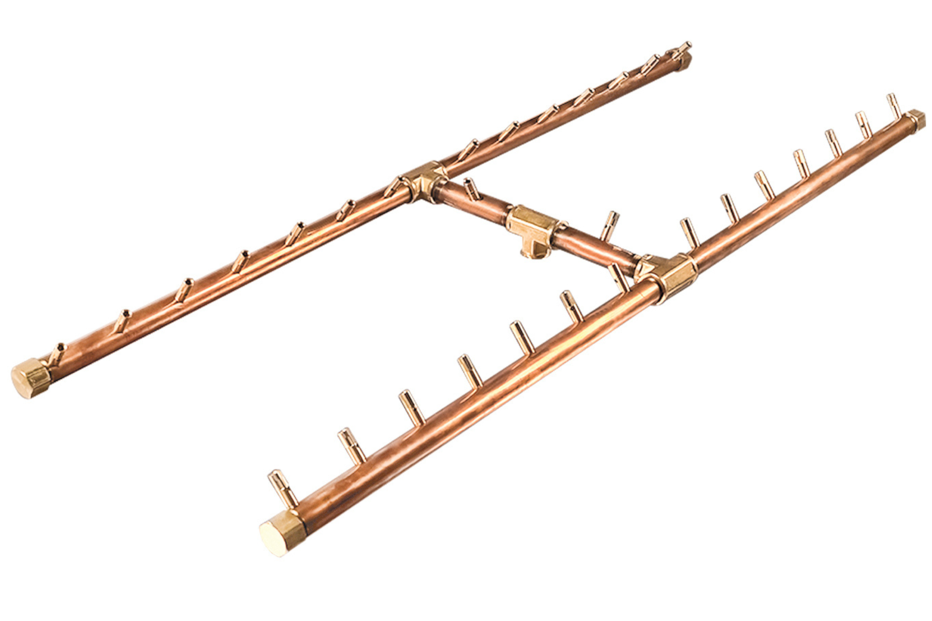 Warming Trends Crossfire H-Style Brass Gas Fire Pit Burners CFBH120NG