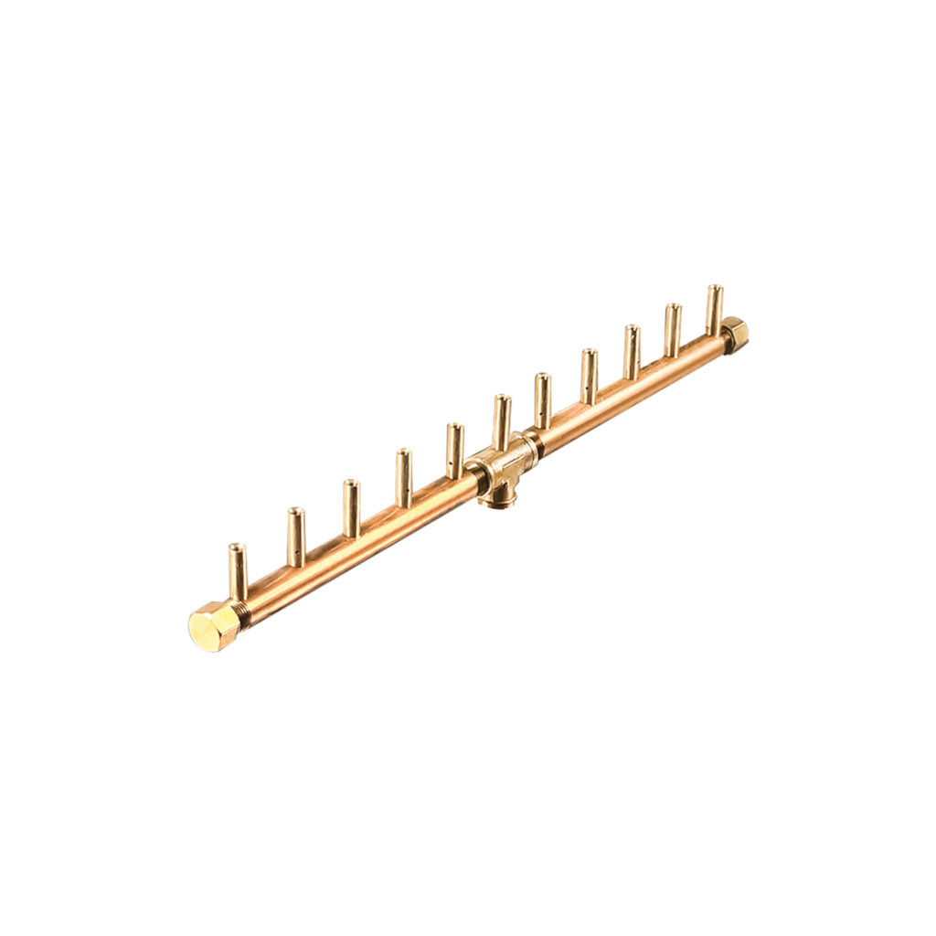 Warming Trends Crossfire Linear Brass Gas Fire Pit Burners CFBL130NG