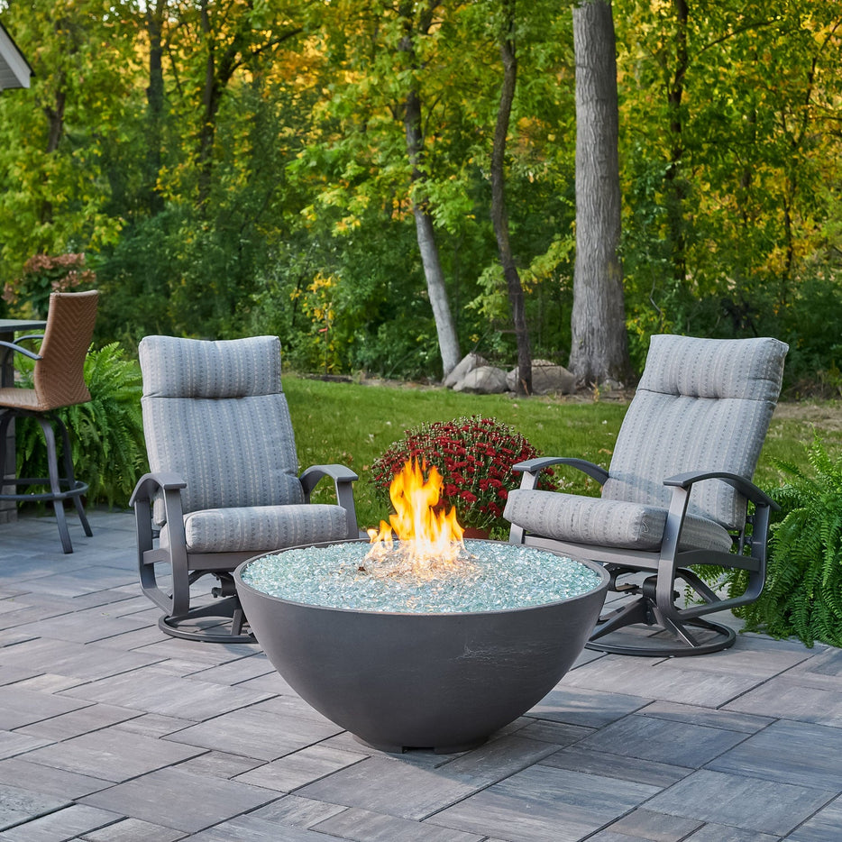 Outdoor Greatroom Cove Edge Round 42-Inch Gas Fire Pit Bowl  CV-30EWHT