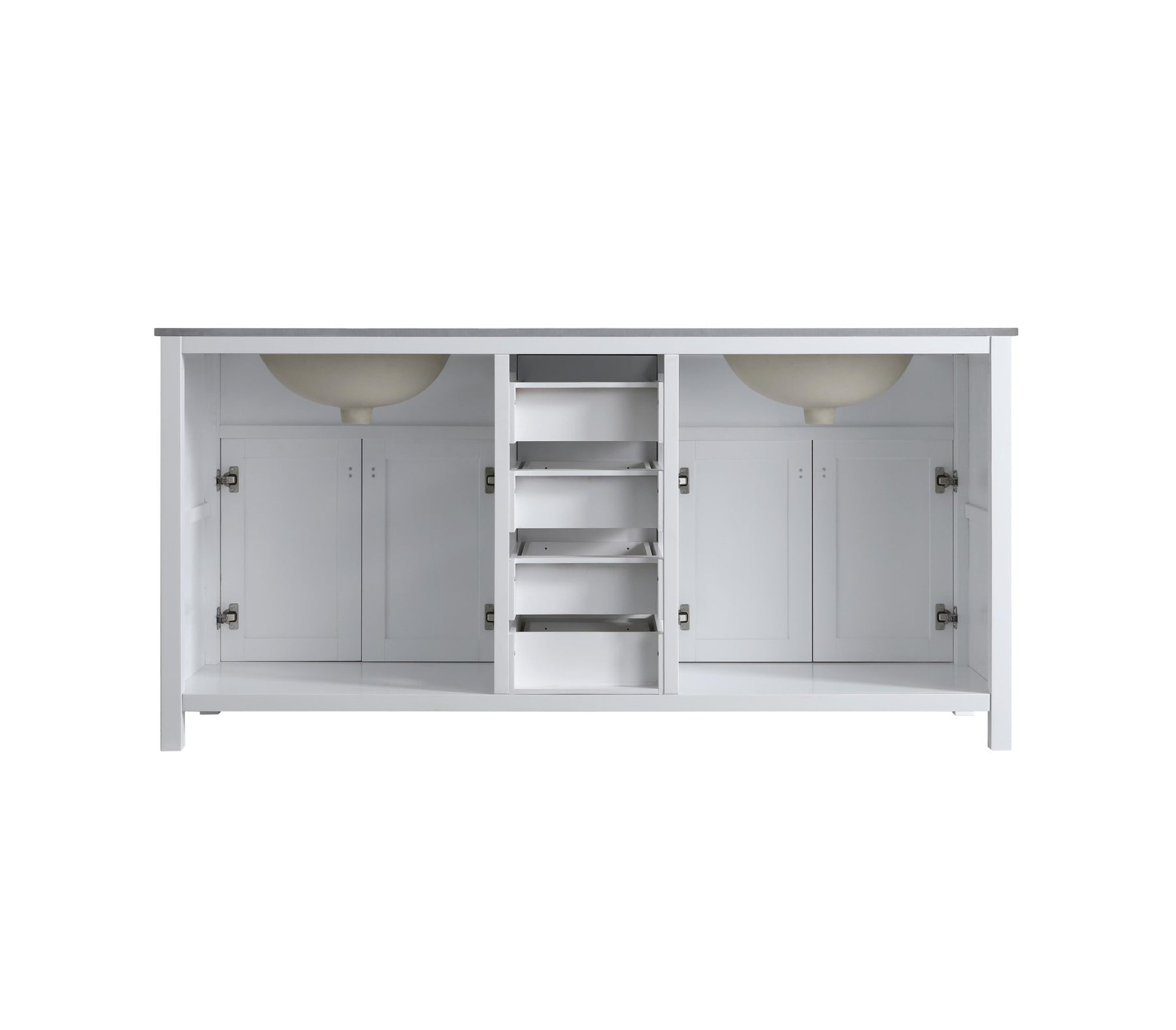 Design Element London 71.5" Double Sink Vanity Cabinet Only in White
