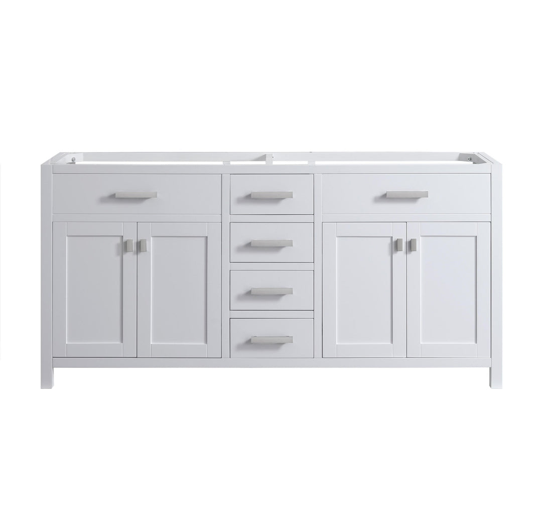 Design Element London 71.5" Double Sink Vanity Cabinet Only in White