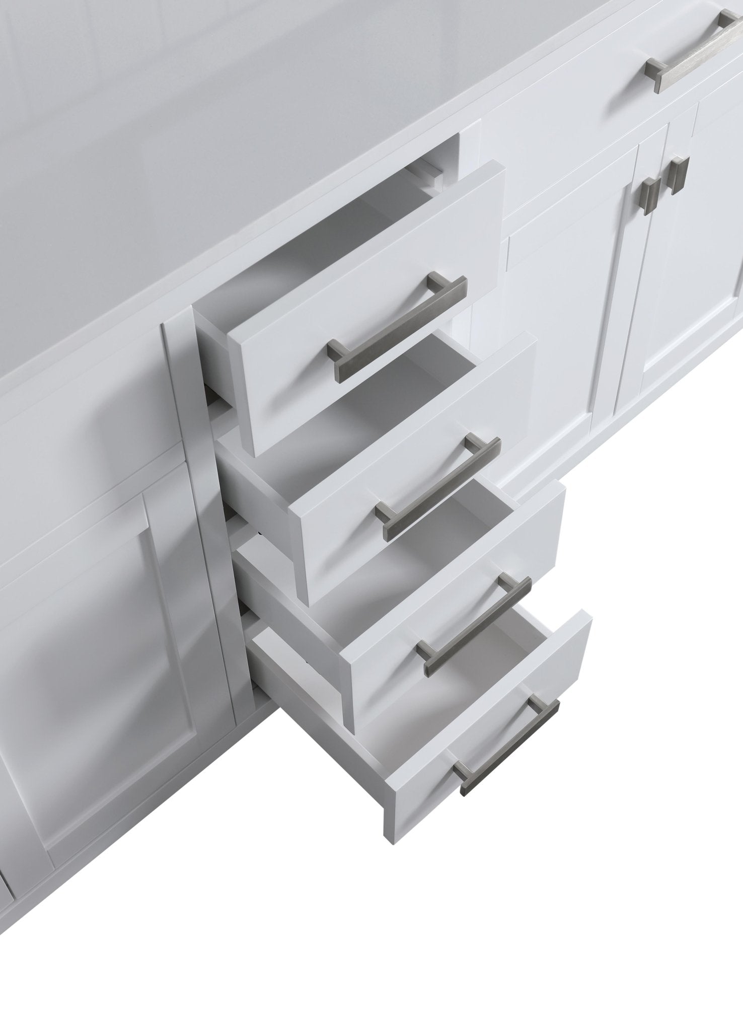 Design Element London 71.5" Double Sink Vanity Cabinet Only in White