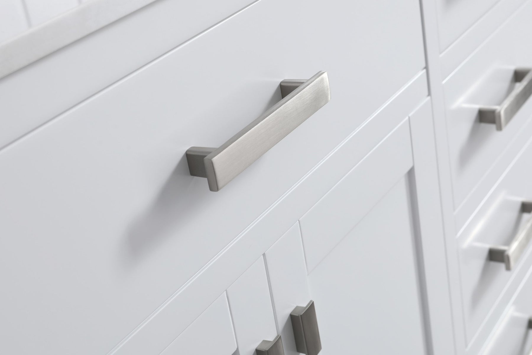 Design Element London 71.5" Double Sink Vanity Cabinet Only in White