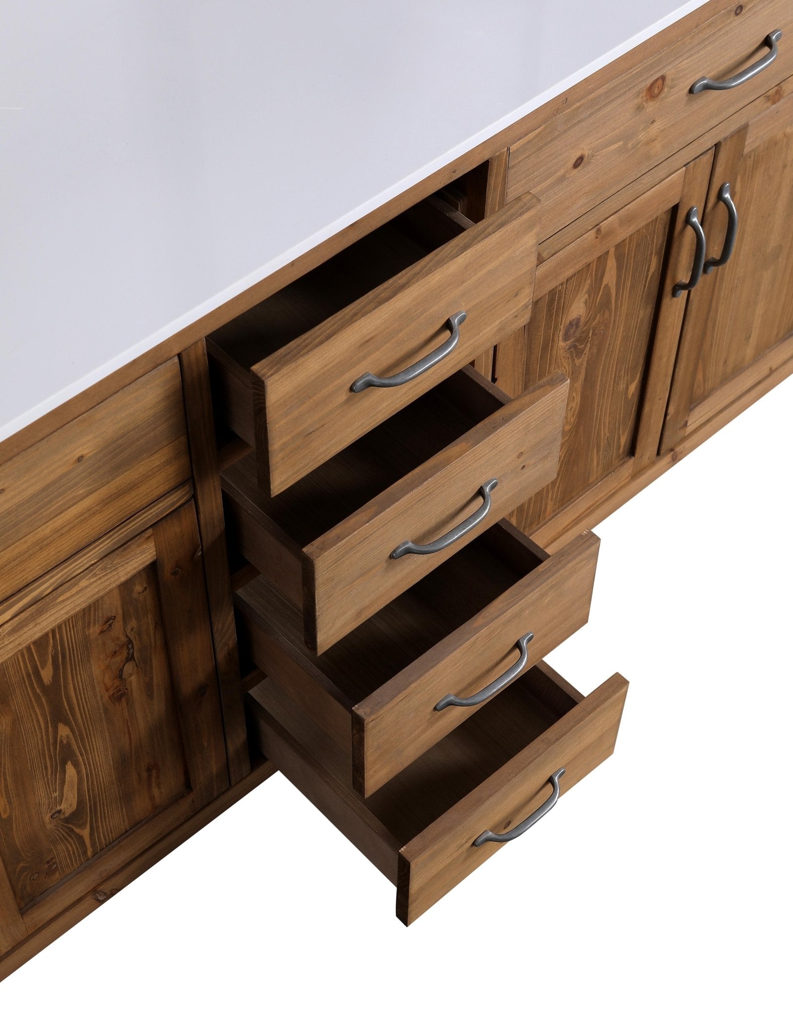 Design Element Bryson 72" Vanity Base Only in Walnut