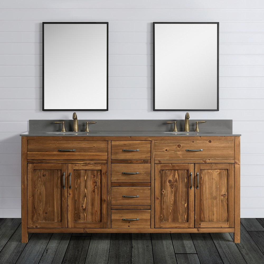 Design Element DEC4002-D-CB Bryson 71 Inch Freestanding Bathroom Vanity Base Only