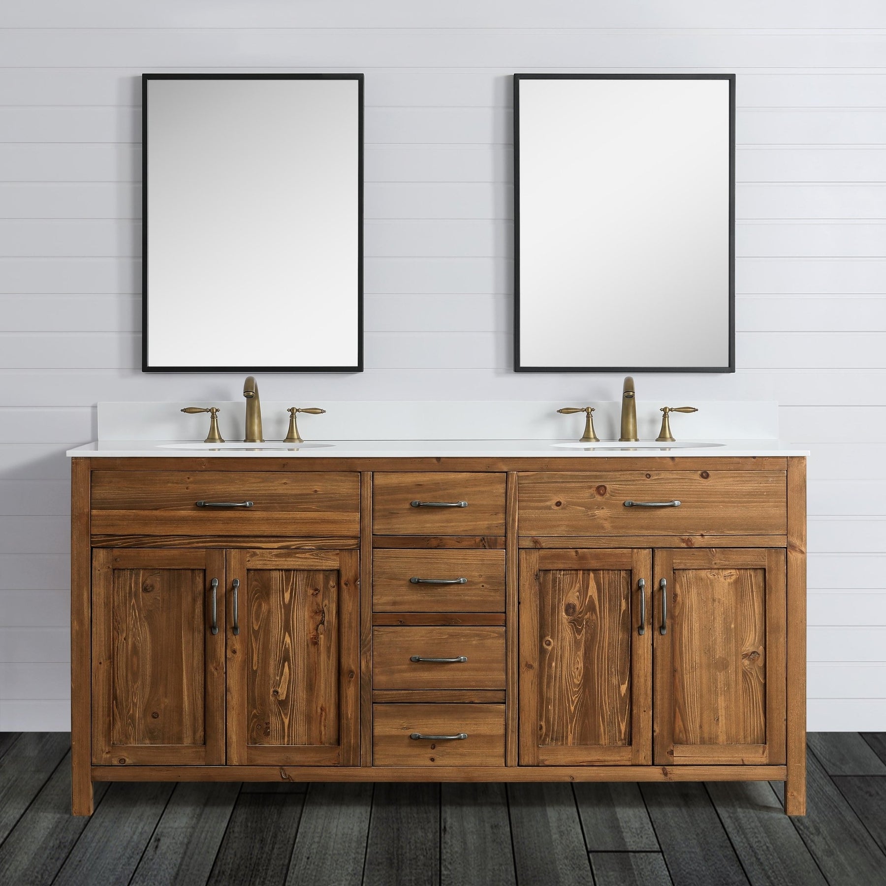 Design Element Bryson 72" Vanity Base Only in Walnut