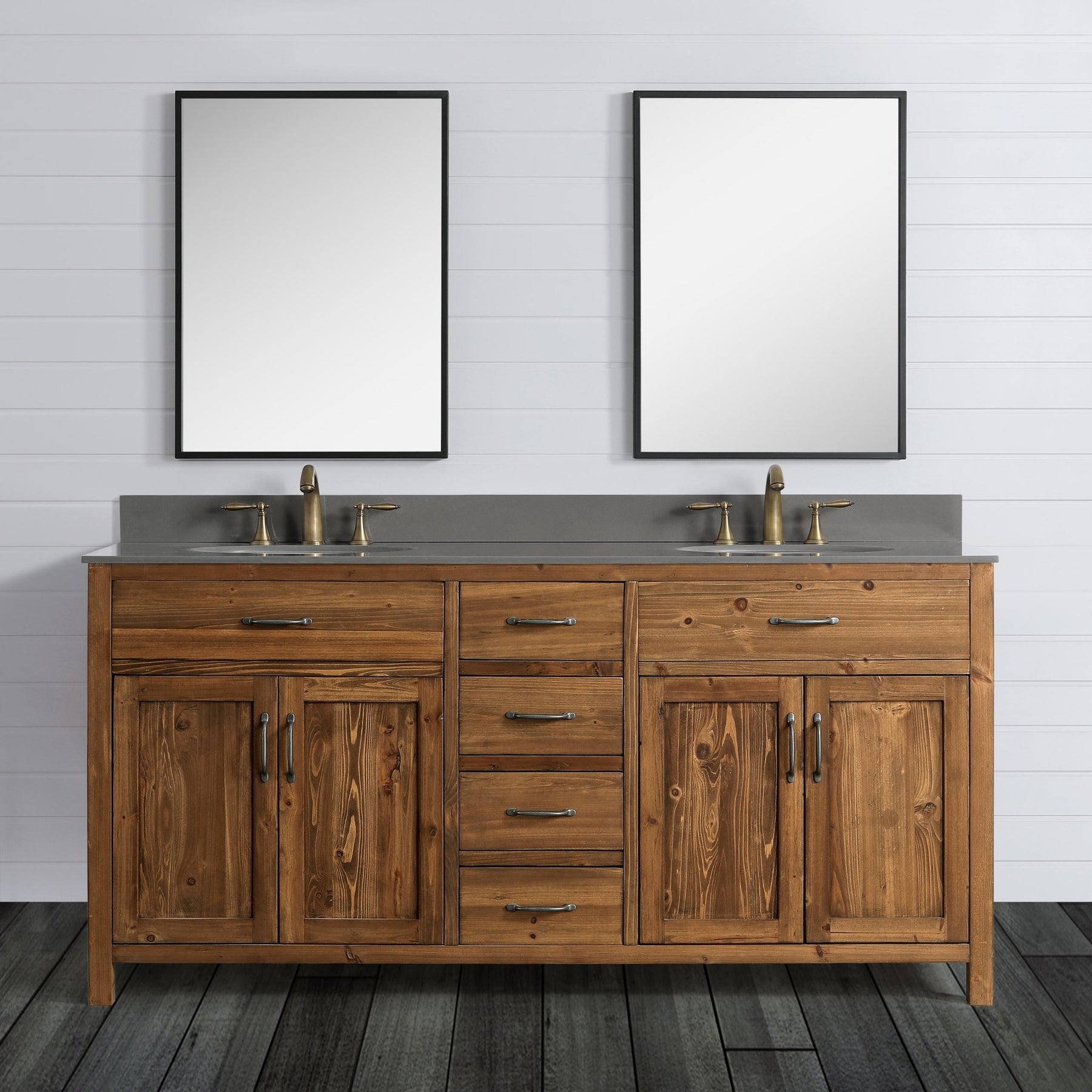 Design Element Bryson 72" Vanity Base Only in Walnut