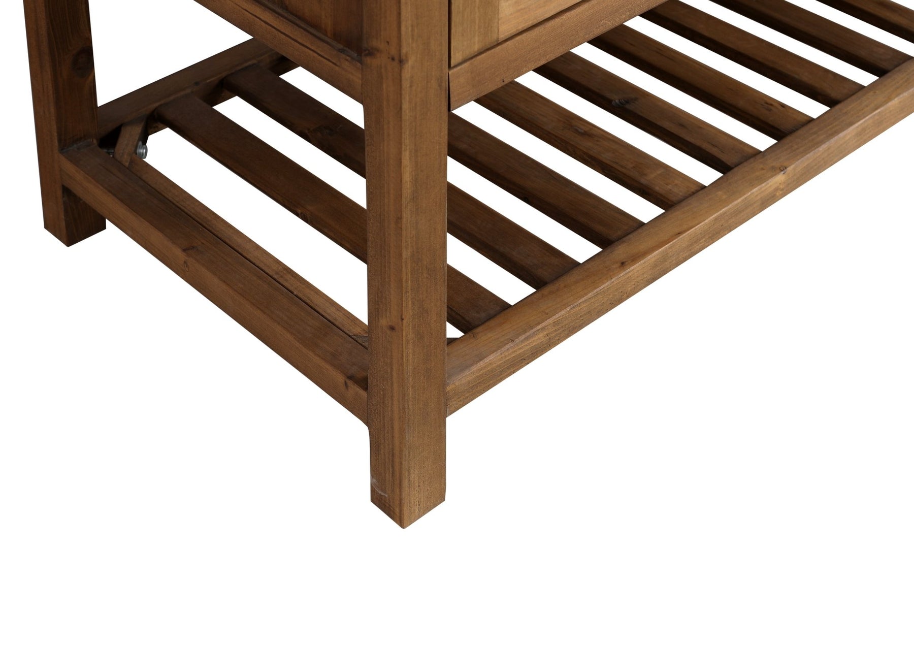 Design Element Austin 72" Vanity Base Built With Reclaimed Wood in Walnut Finish