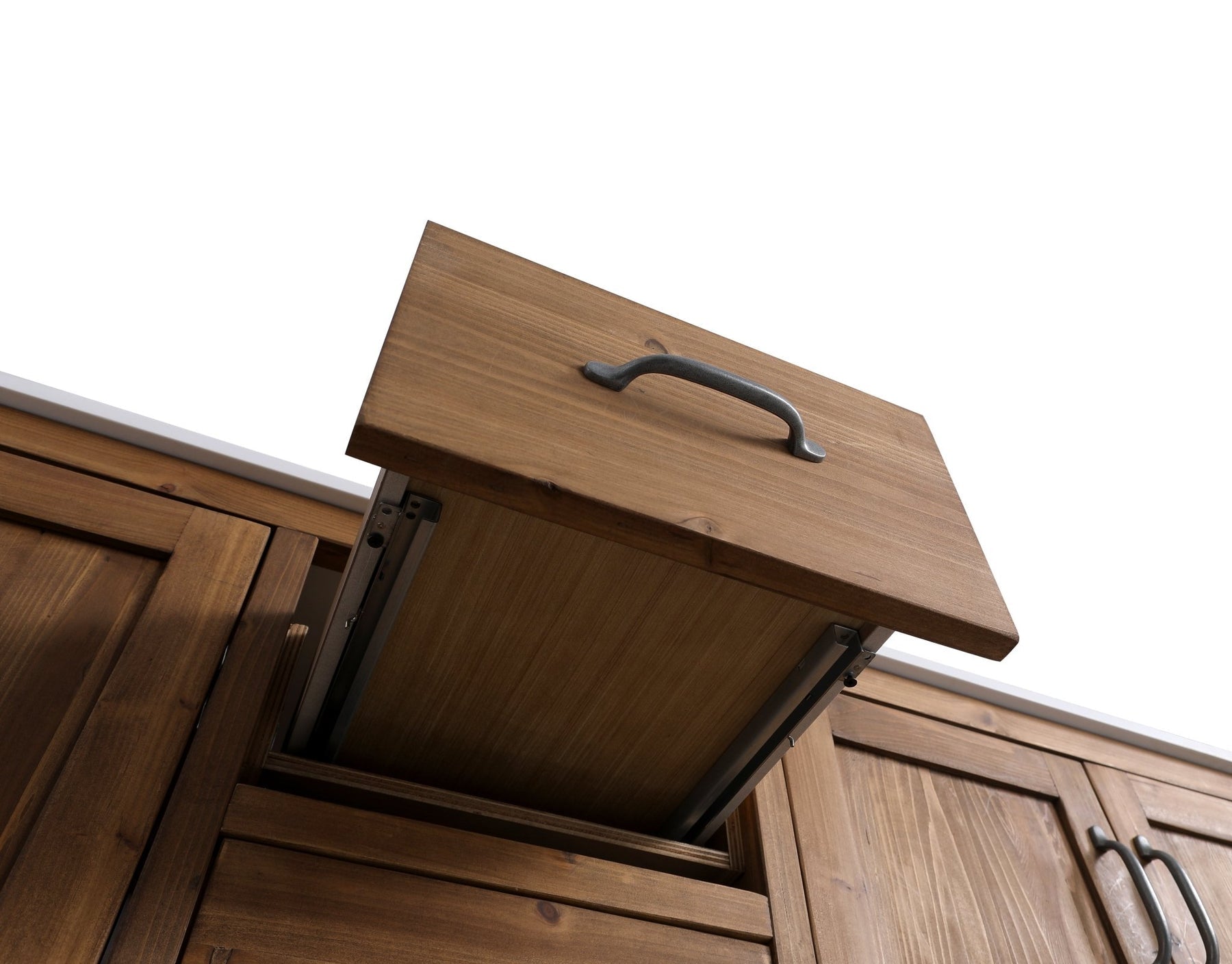 Design Element Austin 72" Vanity Base Built With Reclaimed Wood in Walnut Finish