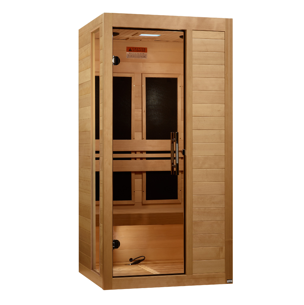 Golden Designs New 2026 Model*** Dynamic "Veneto" 1-2 Person Ultra Low EMF FAR IR Sauna (DYN-6115-05 Elite)