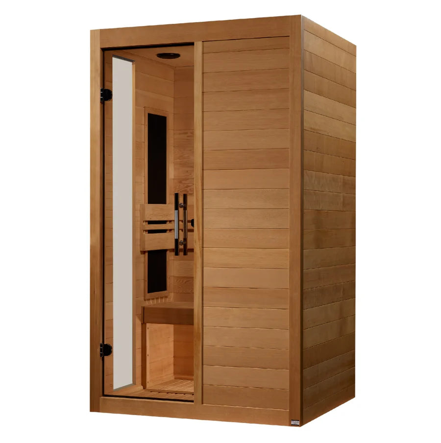 Golden Designs Veneto Elite 1-2 Person Ultra Low EMF FAR Infrared Sauna with Canadian Hemlock DYN-6115-05 Elite
