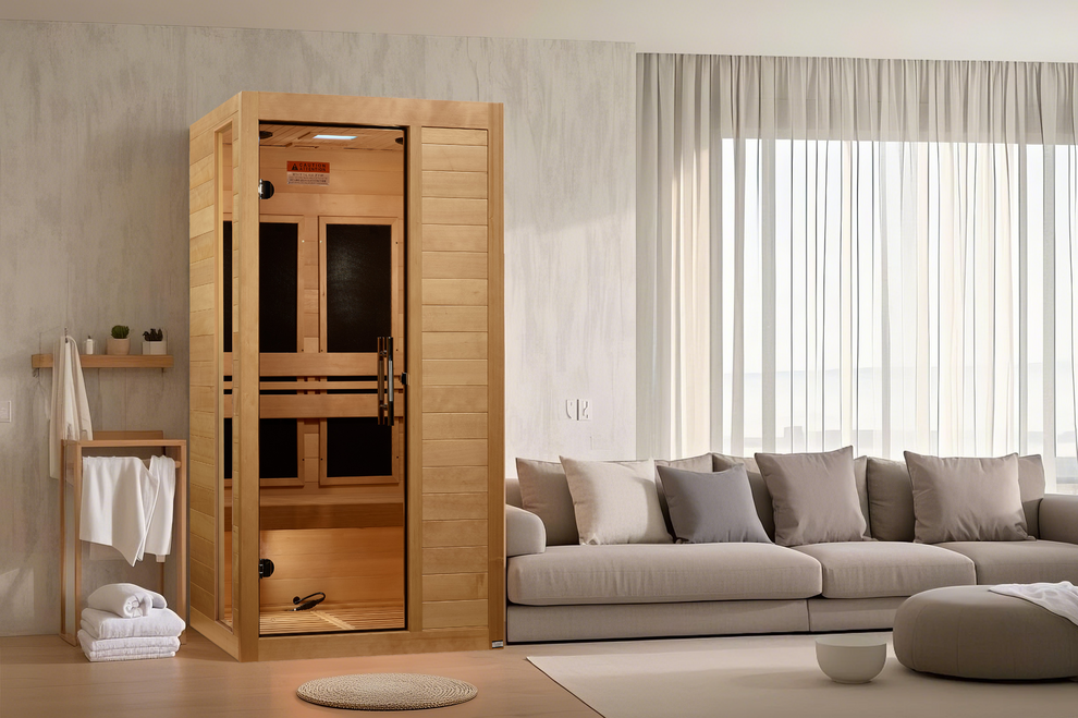 Golden Designs New 2026 Model*** Dynamic "Veneto" 1-2 Person Ultra Low EMF FAR IR Sauna (DYN-6115-05 Elite)