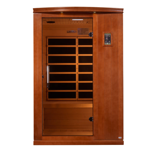 Golden Designs Dynamic "Venice Limited Elite" 2-Person Ultra Low EMF FAR Infrared Sauna w/ Hemlock DYN-6210-04 Elite