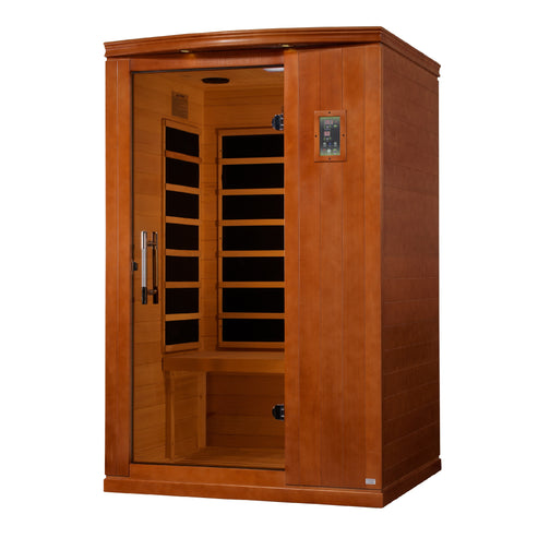 Golden Designs Dynamic "Venice Limited Elite" 2-Person Ultra Low EMF FAR Infrared Sauna w/ Hemlock DYN-6210-04 Elite