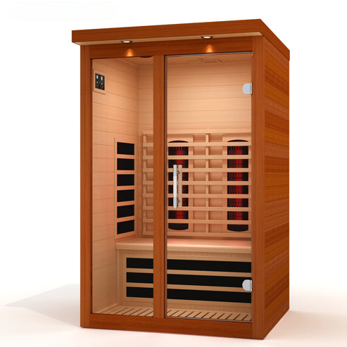 Golden Designs Dynamic Llumeneres 2-Person Full Spectrum Near Zero EMF Infrared Sauna DYN-6215-03 FS