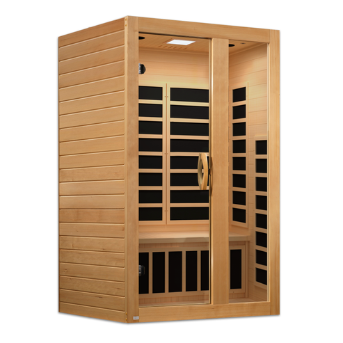 Golden Designs Dynamic "Serena Elite" 2-person Ultra Low EMF FAR Infrared Sauna w/ Canadian Hemlock DYN-6229-01 Elite