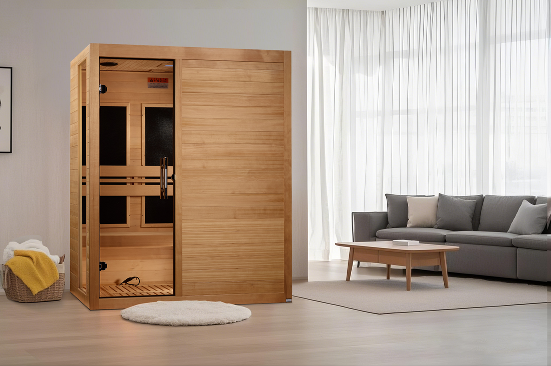 Golden Designs Toscana 3-person Low EMF FAR Infrared Sauna with Canadian Hemlock DYN-6315-05