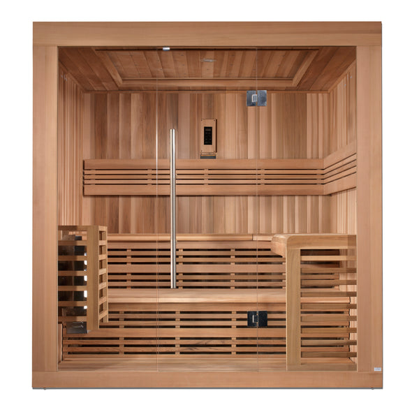 Golden Designs "Osla Edition" 6 Person Traditional Steam Sauna - Canadian Red Cedar