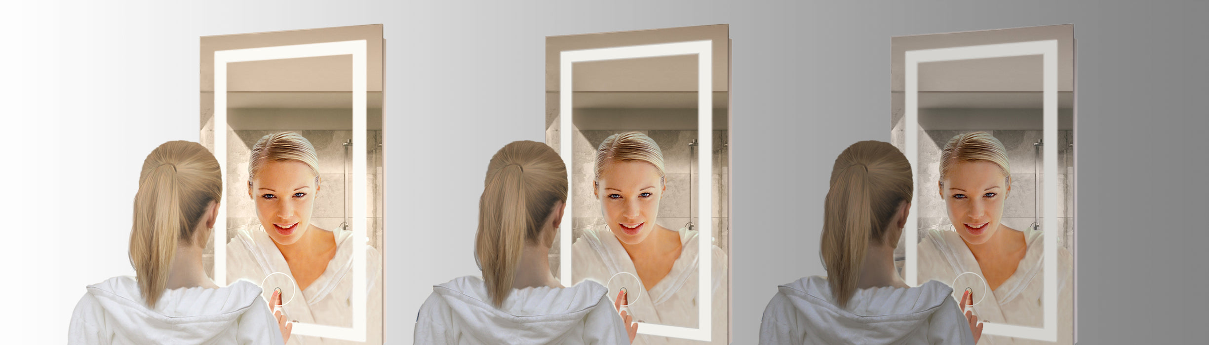 Krugg Icon Icon 18″ x 30″ LED Bathroom Mirror w/ Dimmer & Defogger | Lighted Vanity Mirror