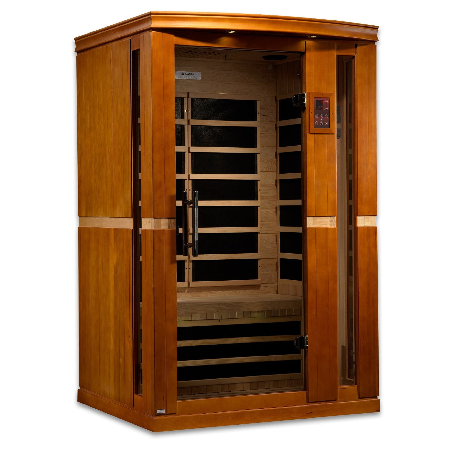 Golden Designs Dynamic Vittoria Elite 2-person Ultra Low EMF (Between 3-5MG) FAR Infrared Sauna (Canadian Hemlock) DYN-6220-01 Elite