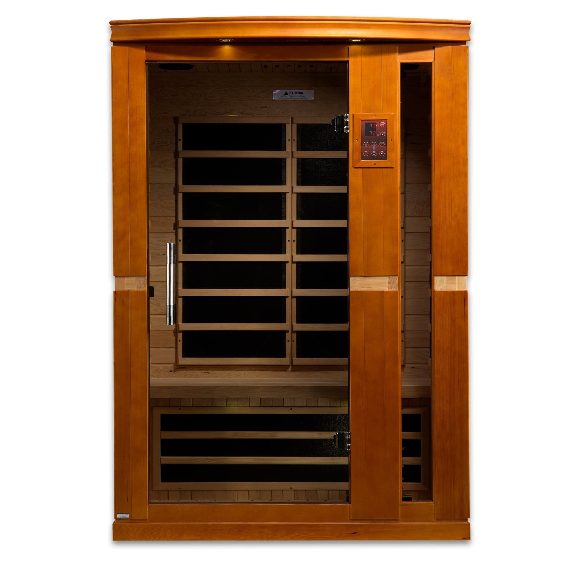 Golden Designs Dynamic Vittoria Elite 2-person Ultra Low EMF (Between 3-5MG) FAR Infrared Sauna (Canadian Hemlock) DYN-6220-01 Elite