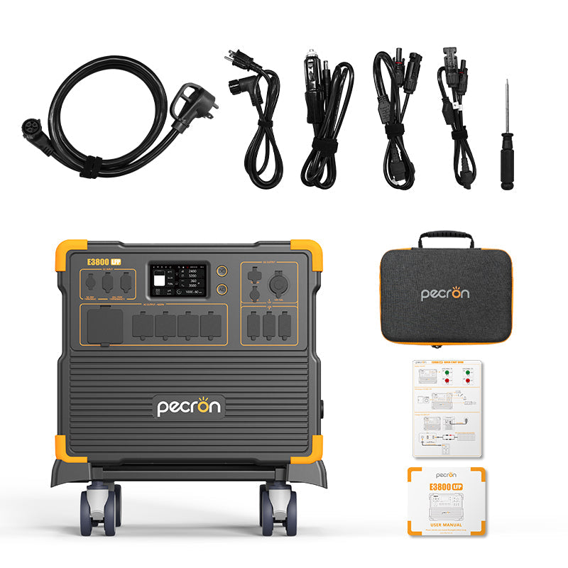 PECRON E3800LFP Portable Power Station 4200W 3840Wh PRE-ORDER with Free Cart