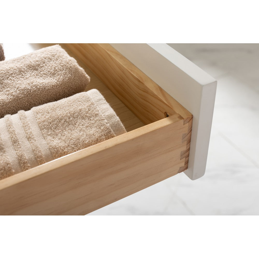 Design Element ES-102MC-WT Estate 102 Inch Double Sink Bathroom Vanity Modular Set