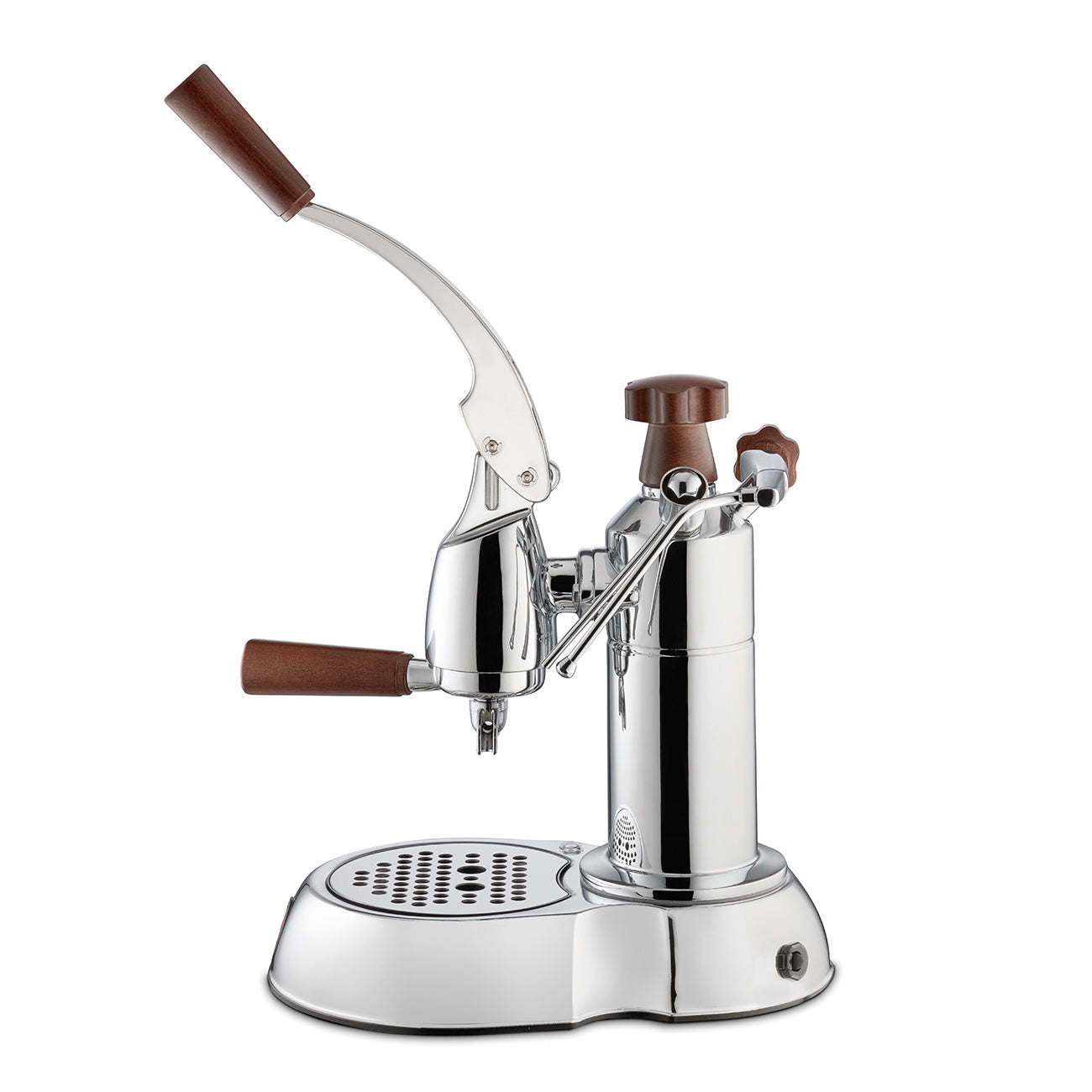 La Pavoni Stradivari Europiccola 8 Cup - Chrome with Wood ESW-8