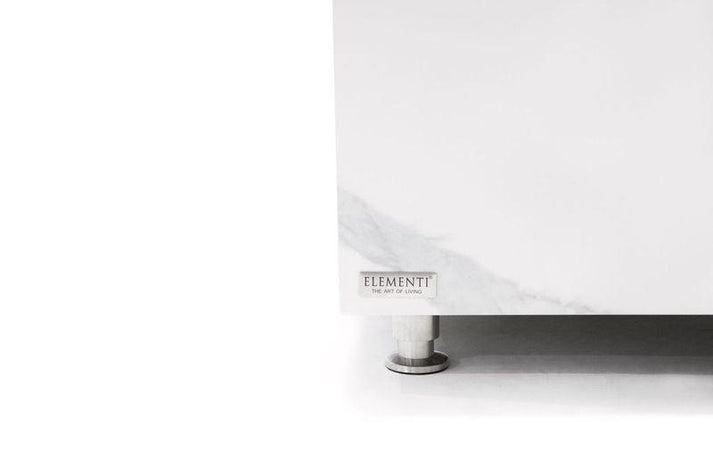 Elementi Home Sofia 40" Medium Square Bulgaria Black Marble Porcelain Coffee Table FCP01-BB