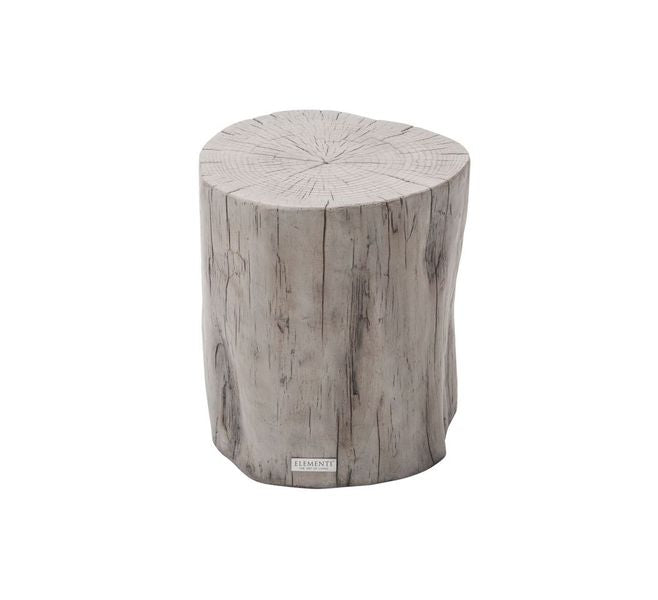 Elementi Home Daintree 19" Red Wood Concrete Side Table FEG08-RW