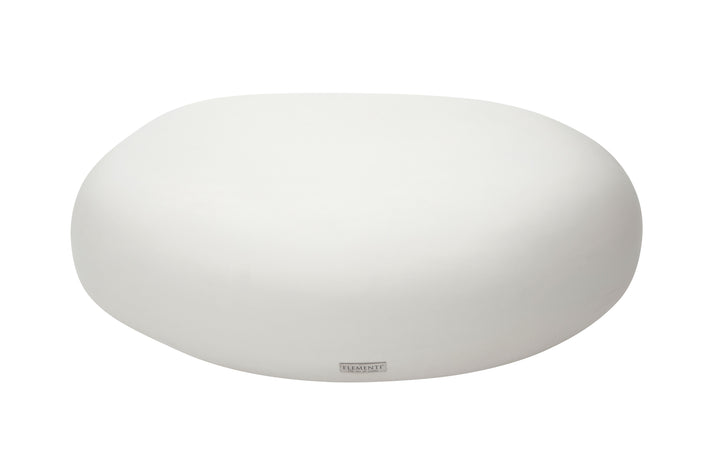 Elementi Home Hawaii 48" Large Cream White Concrete Pebble Table FCG15-CW