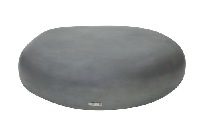 Elementi Home Hawaii 48" Large Cream White Concrete Pebble Table FCG15-CW