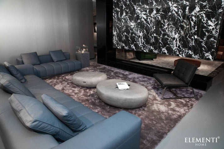 Elementi Home Hawaii 48" Large Cream White Concrete Pebble Table FCG15-CW